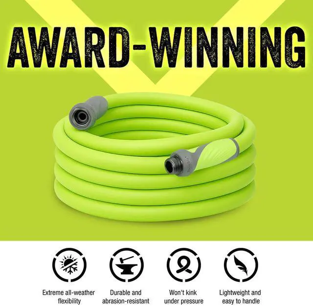 Alt view image 2 of 7 - Garden Hose with SwivelGrip, 5/8 in. x 25 ft., Lightweight All-Weather Water Hose, Durable and Flexible, Leak-Free Connections