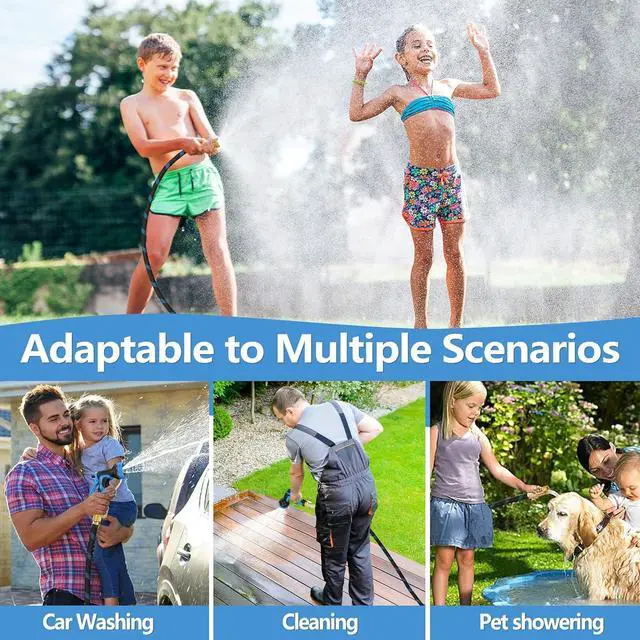 Alt view image 7 of 7 - Garden Hose 100 ft, 2026 Upgraded Lightweight Garden Hoses,Ultra Durable & Flexible Water Hose,All-Weather Kink-Free Garden Hose,Sturdy,Abrasion Resistant Garden Hoses Pipes for Yard,Lawn,Outdoor