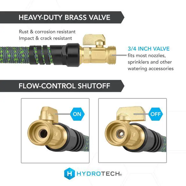 Alt view image 3 of 7 - 50 ft Expandable Garden Hose - Burst Proof & Lightweight, Flexible Water Hose with Durable Reinforced Latex Core & Solid Brass Fittings for Lawn, Garden, Car Washing