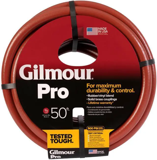 Main image of Commercial 3/4" x 50' Heavy Duty Water Hose, Durable and Kink Resistant 50 ft Garden Hose