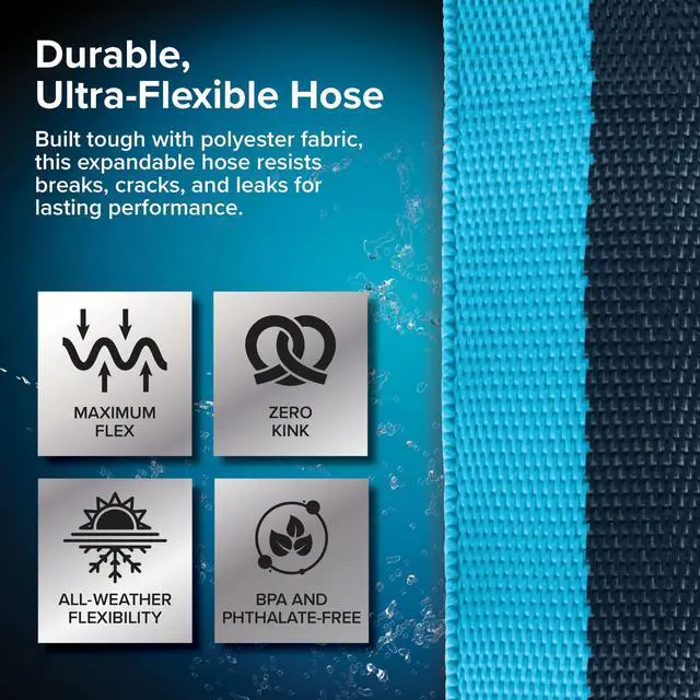 Alt view image 5 of 6 - 50-ft Drinking Water Hose - RV Drinking Water Hose Reinforced with Fabric & Ultra Lightweight - Contains No Lead, No BPA & No Phthalate - Abrasion Resistant