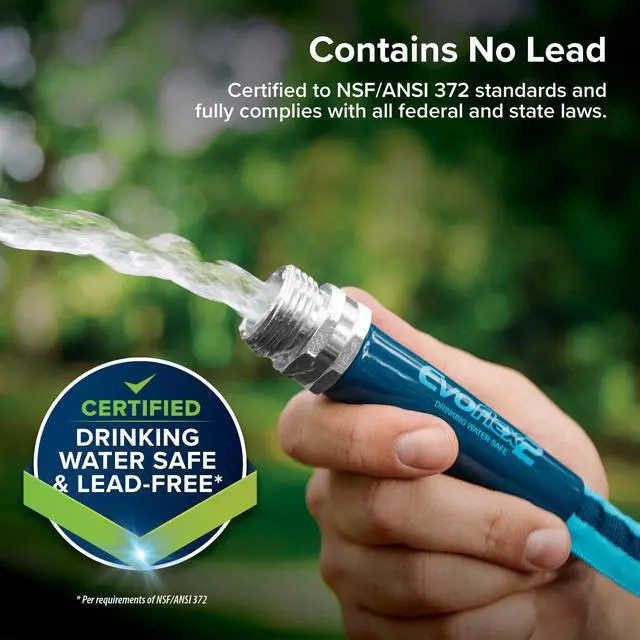 Alt view image 4 of 6 - 50-ft Drinking Water Hose - RV Drinking Water Hose Reinforced with Fabric & Ultra Lightweight - Contains No Lead, No BPA & No Phthalate - Abrasion Resistant