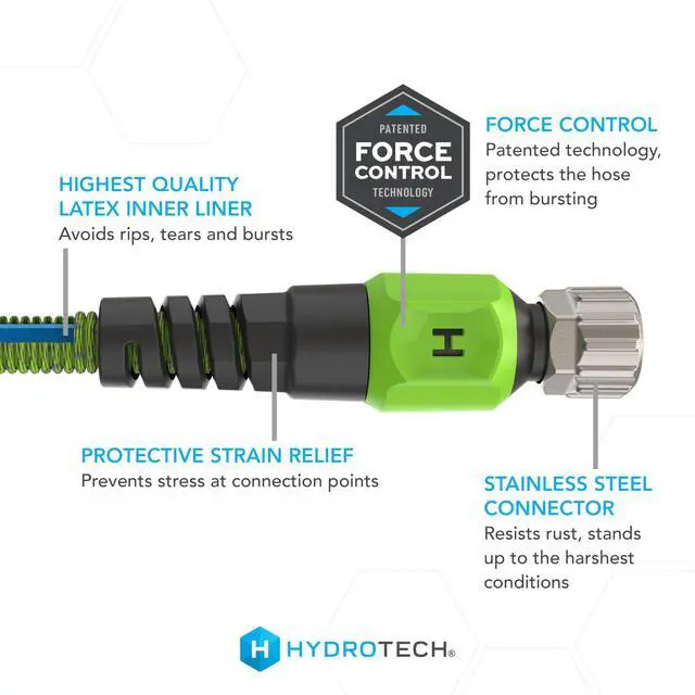 Alt view image 4 of 7 - 50 ft Expandable Garden Hose - Pro Series, 2x Max Flow, 3/4" No-Kink Flexibility, Lightweight Hose for Lawn, Garden, Car Washing, Deck and Patio Cleaning