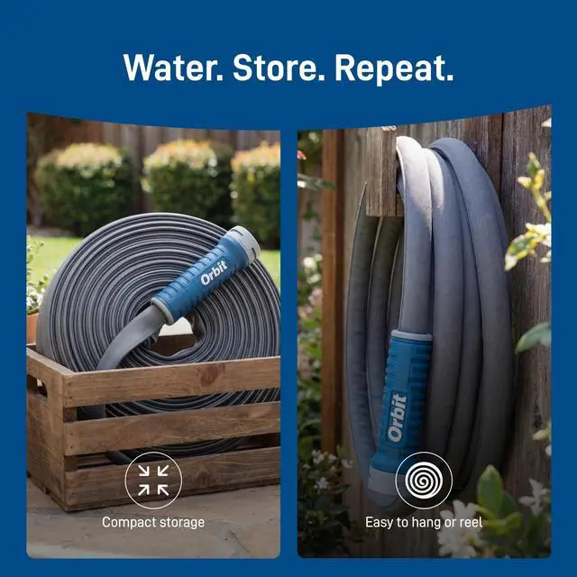Alt view image 7 of 7 - Fabric Garden Hose - 100 ft x 5/8 in - Heavy-Duty Fabric - Durable ExoJacket Construction - Antikink Technology for Constant Water Flow - Lightweight Professional-Grade Hose - 33180