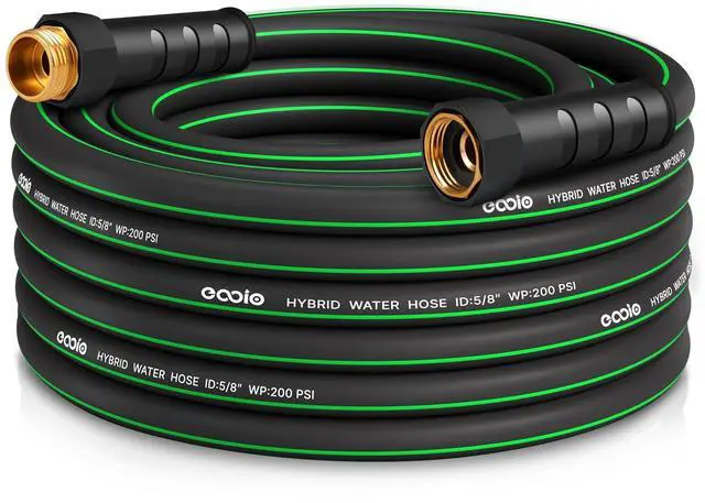 Main image of Heavy Duty Garden Hose 25ft, NON-EXPANDABLE Flexible Water Hose, Kink Resistant Lightweight Hybrid Hose, Leakproof Hose Male to Female Fittings