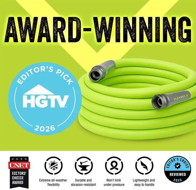 Alt view image 2 of 7 - Garden Hose 5/8 in. x 25 ft., Lightweight All-Weather Water Hose, Durable and Flexible, Leak-Free Connections