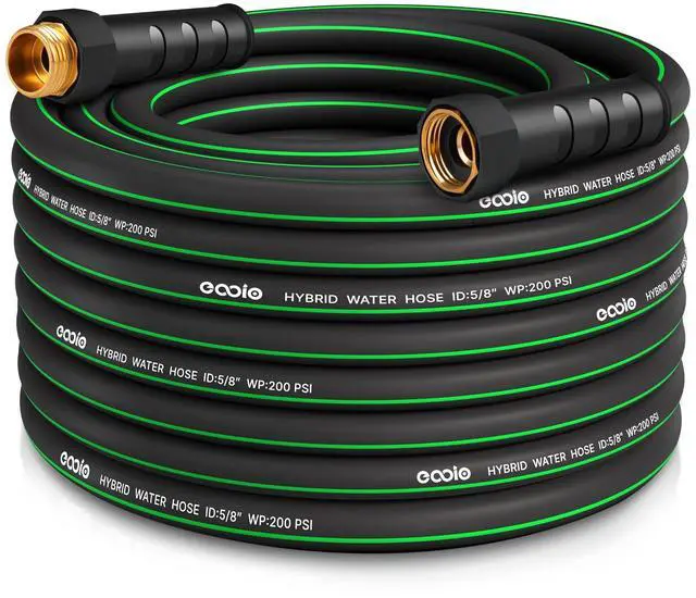 Main image of Heavy Duty Garden Hose 50ft, NON-EXPANDABLE Flexible Water Hose, Kink Resistant Lightweight Hybrid Hose, Leakproof Hose Male to Female Fittings