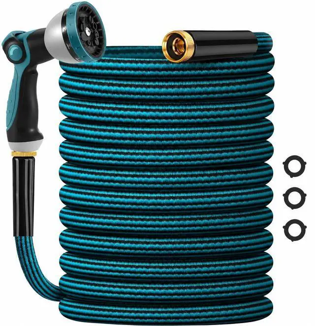 Main image of Garden Hose 50ft, Non-Expanding Water Hose Ultra Lightweight, Kink-Free, Sturdy, Flexible, Abrasion Resistant Hose for Yard, Lawn, Outdoor, Marine and Camper