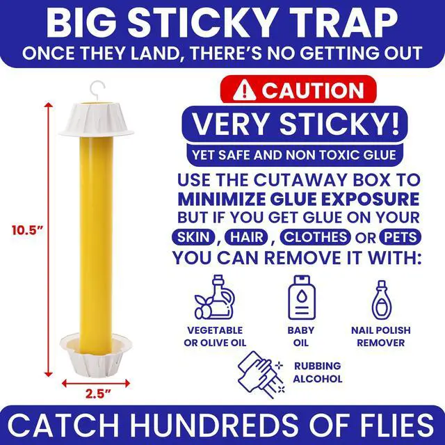Alt view image 5 of 7 - Fly Stick Sticky Fly Traps for Indoors Outdoor 6pk. Non-Toxic Super Sticky Hanging Flies Catcher Paper Tape Strips for Home. Catches All Bugs and gnats. Indoor Outdoor House Flying Insect Trap.