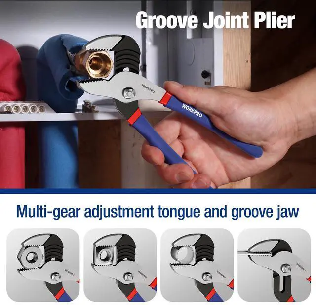 Alt view image 4 of 7 - 7-piece Pliers Set with Groove Joint, Long Nose, Slip Joint, Linesman, and Diagonal Pliers for DIY & Home Use
