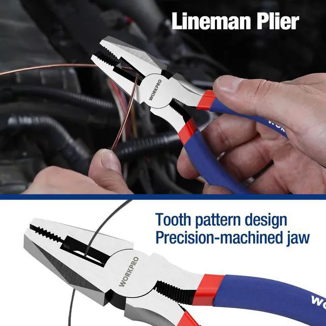 Alt view image 5 of 7 - 7-piece Pliers Set with Groove Joint, Long Nose, Slip Joint, Linesman, and Diagonal Pliers for DIY & Home Use