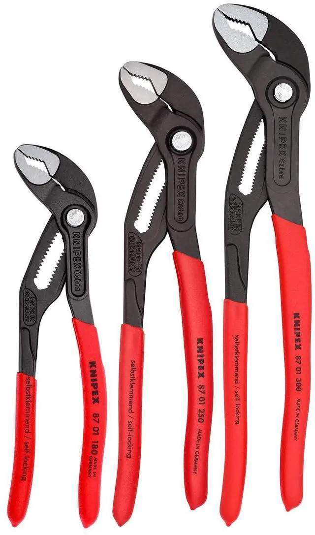 Main image of Tools 00 20 06 US1, Cobra Pliers 7, 10, and 12-Inch Set, 3-Piece
