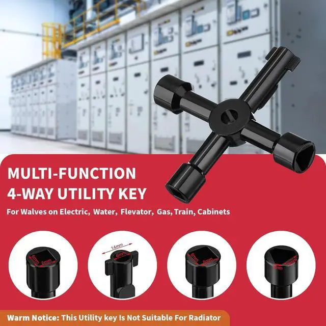 Alt view image 7 of 7 - Plumbing Tools Angle Stop Wrench Kit - 3-Piece Plumber Tool Set with Compression Sleeve Puller & 4-Way Sillcock Key - Fits 3/8" & 1/2" Angle Stop Outlets Ferrule Removal Tool for Tight Spaces