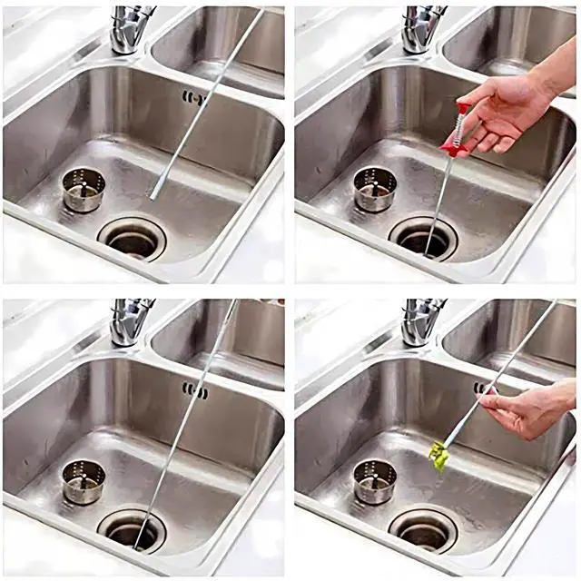 Alt view image 4 of 7 - Drain Snake, Drain Clog Remover - Gutter Cleaning Tools Drain Cleaner for Toilet Sewer Shower Kitchen Bathroom Tub Clogged Drains Opener Cleaning Tool, Flexible Grabber Claw Pick Up Reacher (79 inch)
