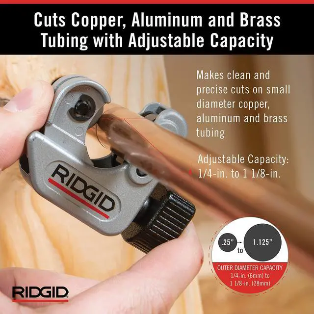 Alt view image 3 of 7 - Close Quarters Tubing Cutter, 1/4-inch to 1-1/8-inch Tube Cutter Silver