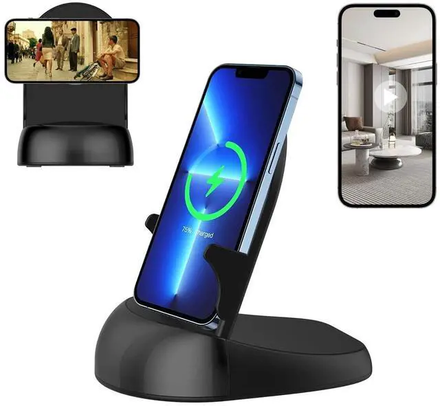 Main image of Security Camera WiFi Wireless Phone Charger, Security Cam Motion Activated,HD1080P(Rotate Lens) with 250°Viewing Angle, camaras espias ocultas for Home Office Security(2.4/5G)