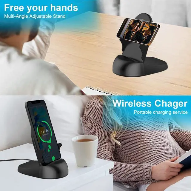 Alt view image 5 of 7 - Security Camera WiFi Wireless Phone Charger, Security Cam Motion Activated,HD1080P(Rotate Lens) with 250°Viewing Angle, camaras espias ocultas for Home Office Security(2.4/5G)