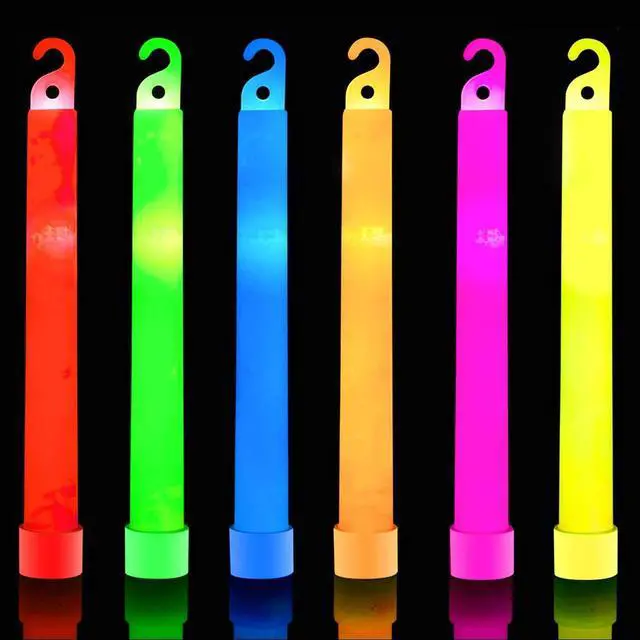 Alt view image 6 of 6 - 32 PCS Ultra Bright 6 Inch Glow Sticks - Emergency Bright Chem Glow Sticks with 12 Hour Duration - Camping, Hiking Glow Stick Lights - for Parties and Kids Activities - Blackout Or Storm Ready Use