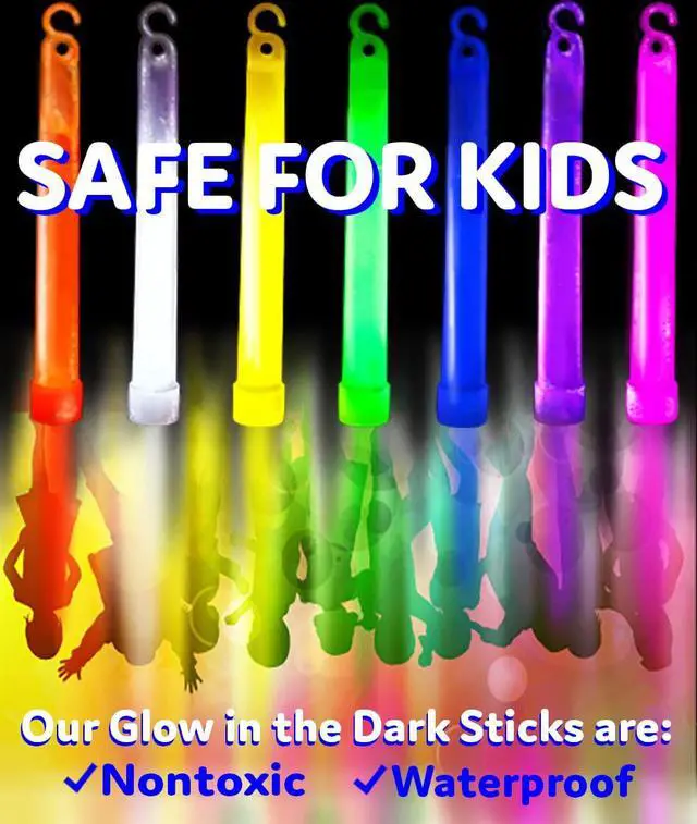 Alt view image 3 of 6 - Glow Sticks Party Supplies for Kids and Adults (30pk Assorted) - 6 Inch Bulk Glow Light Up Sticks Party Favors, Glow in the Dark Party Decorations, Waterproof Nontoxic Glow Necklaces
