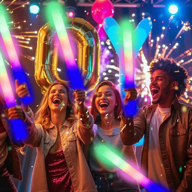 Alt view image 6 of 7 - 12 PCS Foam Glow Sticks Bulk With 3 Modes Colorful Flashing,Foam Light up Sticks,Glow Sticks for Wedding,Glow in Dark Party Supplies for Wedding,Halloween, 4th of July,Raves,Concert,New Year