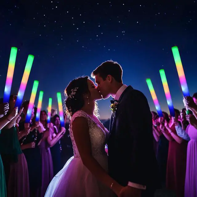Alt view image 7 of 7 - 36 Pcs LED Foam Glow Sticks Bulk,Glow in The Dark Party SuppliesFoam Light Up Sticks 3 Modes of Color Flashing for Birthday,Wedding,Raves,Carnival,Halloween Christmas,New Year,Concert