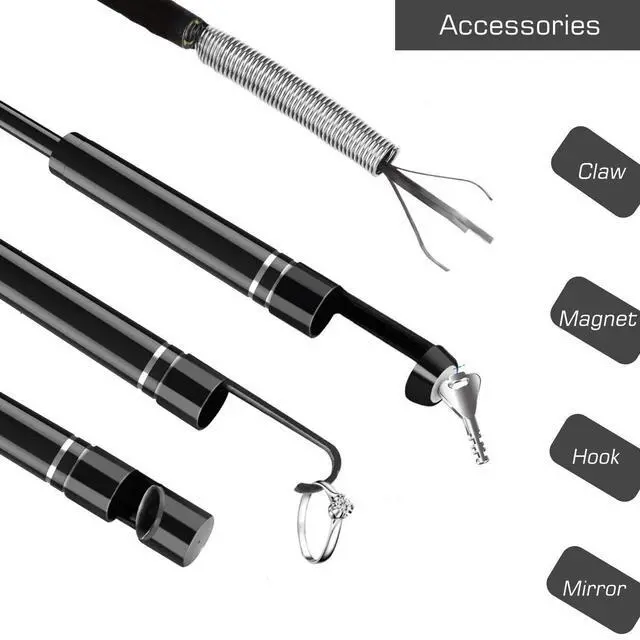 Alt view image 4 of 7 - Endoscope WiFi, Wireless Endoscope Camera for Android 2.0MP Borescope Inspection Camera with Flexible Grabber 16.4ft (5M)