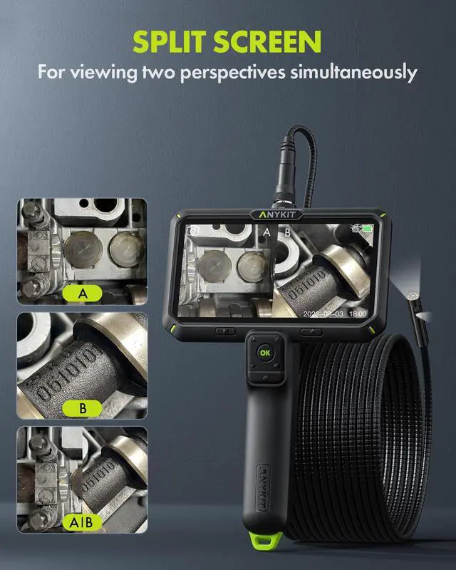 Alt view image 3 of 7 - Endoscope Camera with Light, Dual Lens Endoscope 1080P