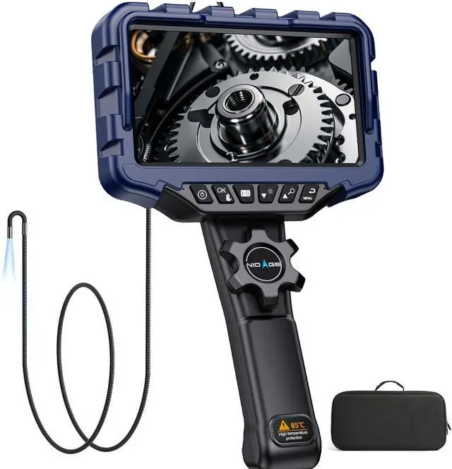Main image of 3.9mm Two-Way Articulating Borescope 7'' IPS Screen Endoscope Camera with Light 1080P Industrial Inspection Camera Ultra Thin Waterproof Snake Cam for Automotive Mechanics Wall Gadgets Tool