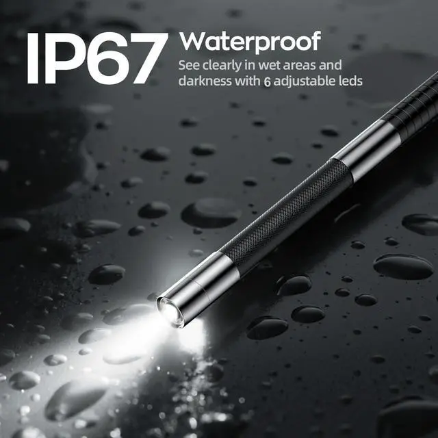 Alt view image 5 of 6 - 3.9mm Two-Way Articulating Borescope 7'' IPS Screen Endoscope Camera with Light 1080P Industrial Inspection Camera Ultra Thin Waterproof Snake Cam for Automotive Mechanics Wall Gadgets Tool
