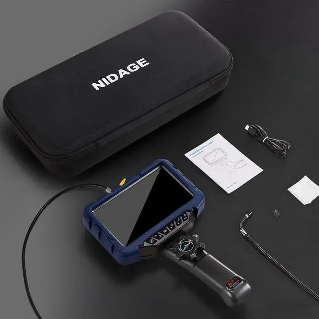 Alt view image 6 of 7 - Two-Way Articulating Endoscope Camera with Light 7'' IPS Borescope with Articulated Snake Head and 5.3FT Cable 1080P Waterproof Industrial Inspection Camera for Auto Mechanics Wall