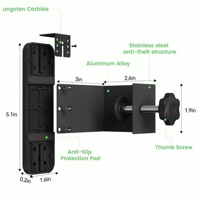 Alt view image 4 of 7 - Anti-Theft Video Doorbell Mount Compatible with Tapo D210/ D225/ D235 Camera, No Block Motion Sensor, Adjustable No-Drill Mounting Bracket Accessories for Home Rentals Office