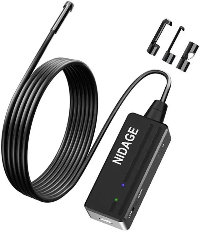 Main image of Wireless Endoscope Camera with Light HD Waterproof WiFi Borescope Flexible 5.5MM Automotive Snake Inspection Camera Compatible Android and iOS Smartphones, iPhone, iPad, 4.92FT