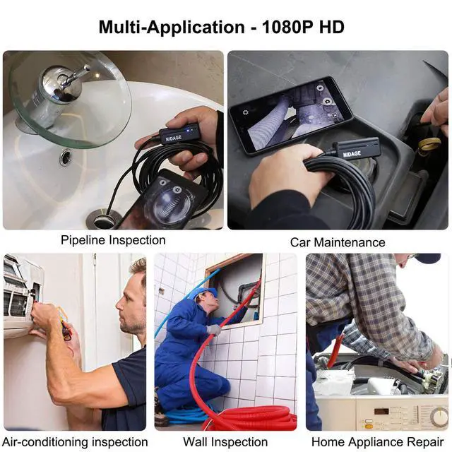 Alt view image 6 of 6 - Wireless Endoscope Camera with Light HD Waterproof WiFi Borescope Flexible 5.5MM Automotive Snake Inspection Camera Compatible Android and iOS Smartphones, iPhone, iPad, 4.92FT