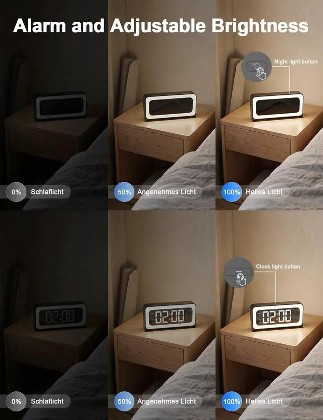 Alt view image 5 of 7 - 2K Alarm Clock Camera,5G&2.4G WiFi Nanny Cam Wireless Indoor Camera,Cameras for Home Security,AI Human Detection,Color Night Vision for Home/Pet