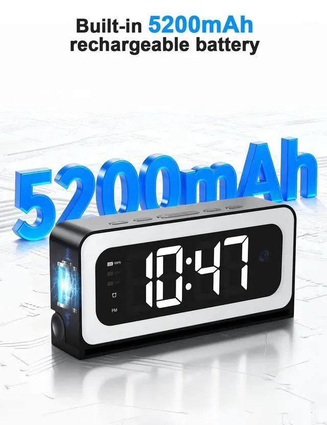 Alt view image 7 of 7 - 2K Alarm Clock Camera,5G&2.4G WiFi Nanny Cam Wireless Indoor Camera,Cameras for Home Security,AI Human Detection,Color Night Vision for Home/Pet