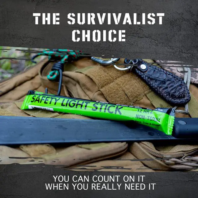 Alt view image 2 of 7 - 12 Ultra Bright Emergency Glow Sticks - Individually Wrapped Long Lasting Industrial Grade Glowsticks for Survival Gear, Camping Lights, Power Outages and Military Use (Green)