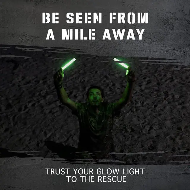 Alt view image 6 of 7 - 12 Ultra Bright Emergency Glow Sticks - Individually Wrapped Long Lasting Industrial Grade Glowsticks for Survival Gear, Camping Lights, Power Outages and Military Use (Green)
