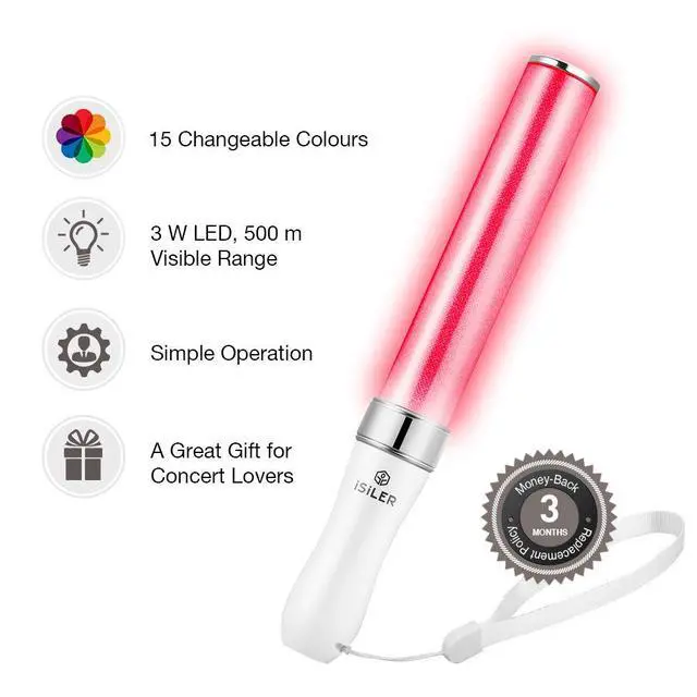 Alt view image 2 of 7 - Multicolor LED Glow Sticks, Party Flashing Light, 15 Color Changing 2 Lighting Modes Flashing Light Stick for Party Supplies, Festivals, Raves, Birthdays, Parking Guides, Dog Walkers Safety