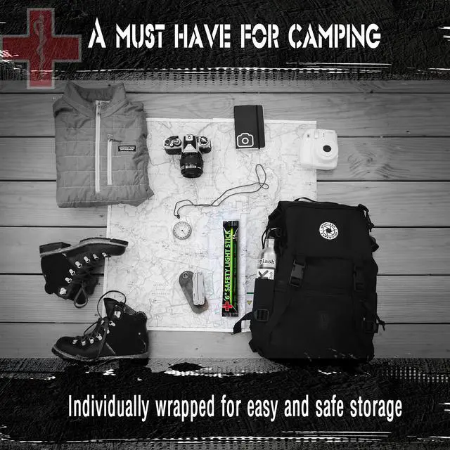 Alt view image 2 of 7 - Emergency 10 Ultra Bright Green Glow Sticks - Individual Packed With Lanyard - For Camping Survival - Glow Lights for Blackouts, Hurricane and Storms- 6 Inch Chem Light Sticks with 12 Hour Duration