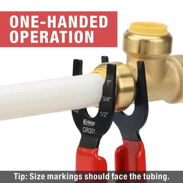 Alt view image 4 of 7 - Disconnect Tong Sized 1/2 inch, 3/4 inch, 1 inch, Removal Tool for Demount Brass Push Fit, Push-to-Connect Fittings