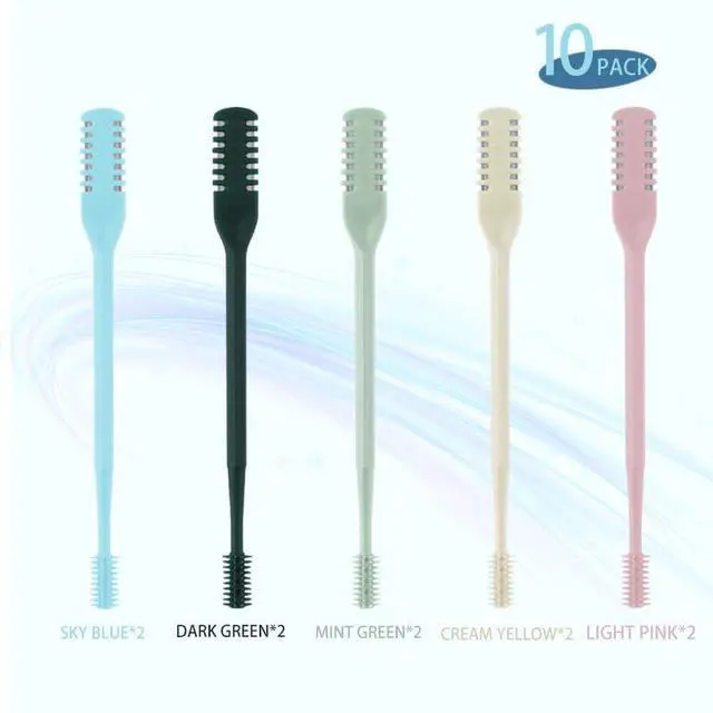 Alt view image 3 of 6 - 10Pcs 2-in-1 Nose Hair Trimmer, Nasal Hair Cutter, Double Sided Nose Hair Cutter, Portable 360° Rotating Manual Nose Hair Trimmer for Men and Women, Colorful