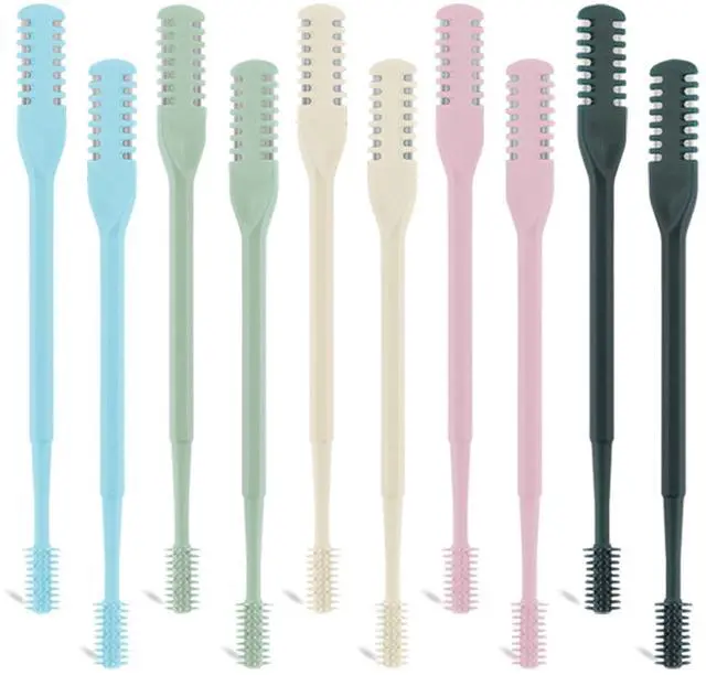 Main image of 10Pcs 2-in-1 Nose Hair Trimmer, Nasal Hair Cutter, Double Sided Nose Hair Cutter, Portable 360° Rotating Manual Nose Hair Trimmer for Men and Women, Colorful
