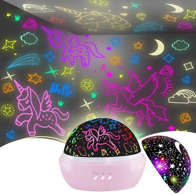 Main image of Unicorn Toys for 3-8 Year Old Girls,Star Projection Cute Kids Toys for 3-9 Year Olds Girl 2 in 1 Popular Christmas Xmas Birthday Gifts for Girls Age 3-10 Year Old Toddler Girl,Kids Toys