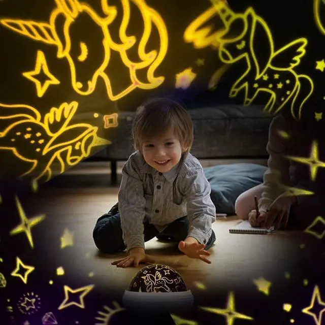 Alt view image 4 of 7 - Unicorn Toys for 3-8 Year Old Girls,Star Projection Cute Kids Toys for 3-9 Year Olds Girl 2 in 1 Popular Christmas Xmas Birthday Gifts for Girls Age 3-10 Year Old Toddler Girl,Kids Toys