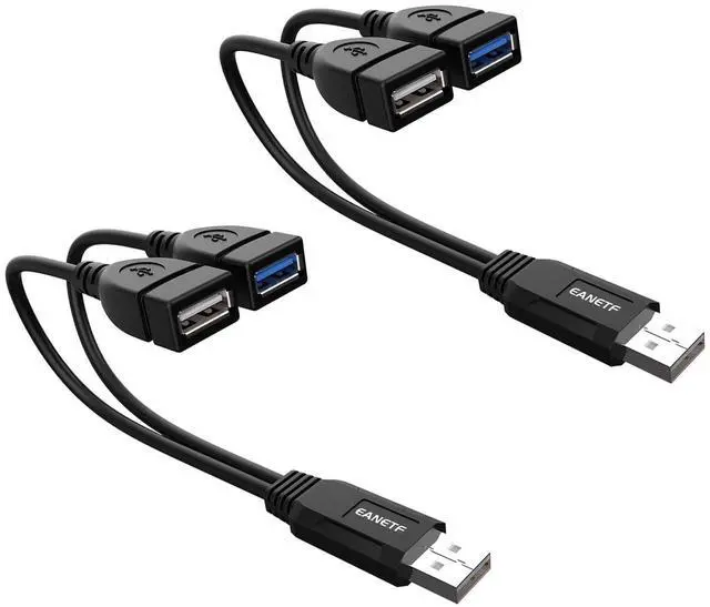 Main image of USB 3.0 Female to Dual USB Male Splitter Cable, 2 Pack