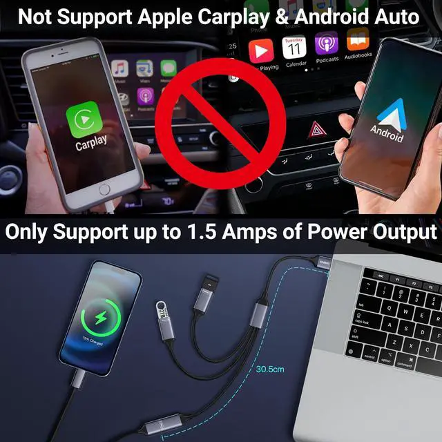Alt view image 7 of 7 - USB Splitter Cable, USB Splitter 1 in 3 Out, USB3.0 Power Splitter Male to Female 3 Way for Data Transfer Charging Compatible with Laptop PC Mac PS4 PS5 TV Keyboard Mouse Printer Flash Drive