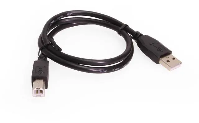 Alt view image 2 of 3 - 2ft. Black USB 2.0 A to B Device Cable