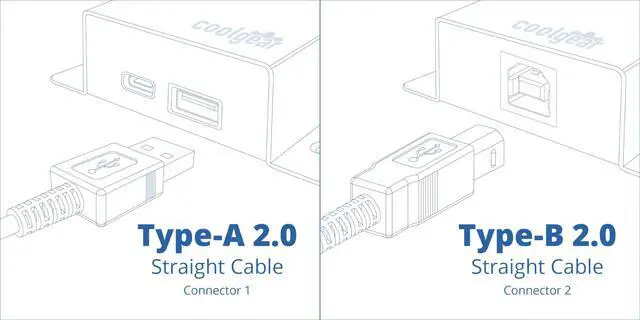 Alt view image 3 of 3 - 2ft. Black USB 2.0 A to B Device Cable