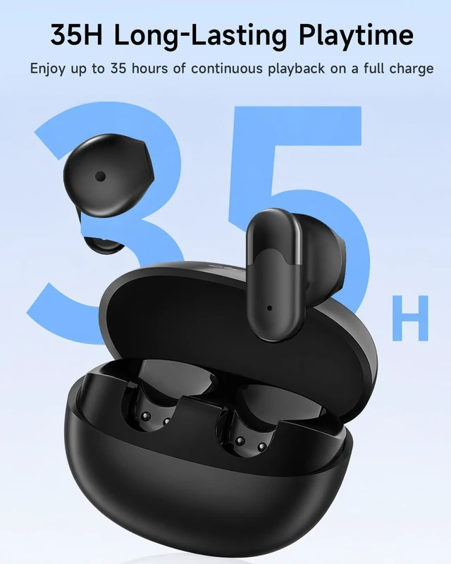 Alt view image 5 of 7 - Wireless Earbuds, 0.12oz Ultra-Light Ear BudsBluetooth 6.0 Headphones | 13mm Driver for Powerful Bass, 35H Playtime, Clear Calls Mic, Water & Dust Resistance, Office, Commute & Daily Use, Black