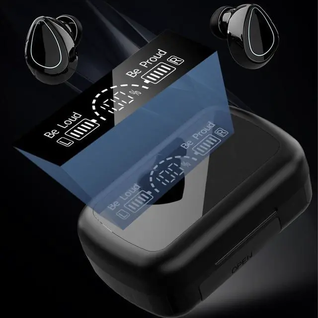 Alt view image 6 of 7 - Wireless Earbuds, 2026 Bluetooth 5.4 Headphones Stereo Ear Buds Noise Cancelling Mics IPX7 Waterproof, Wireless Headphone for Tablets, Smartphones, and Gym Workouts, Black